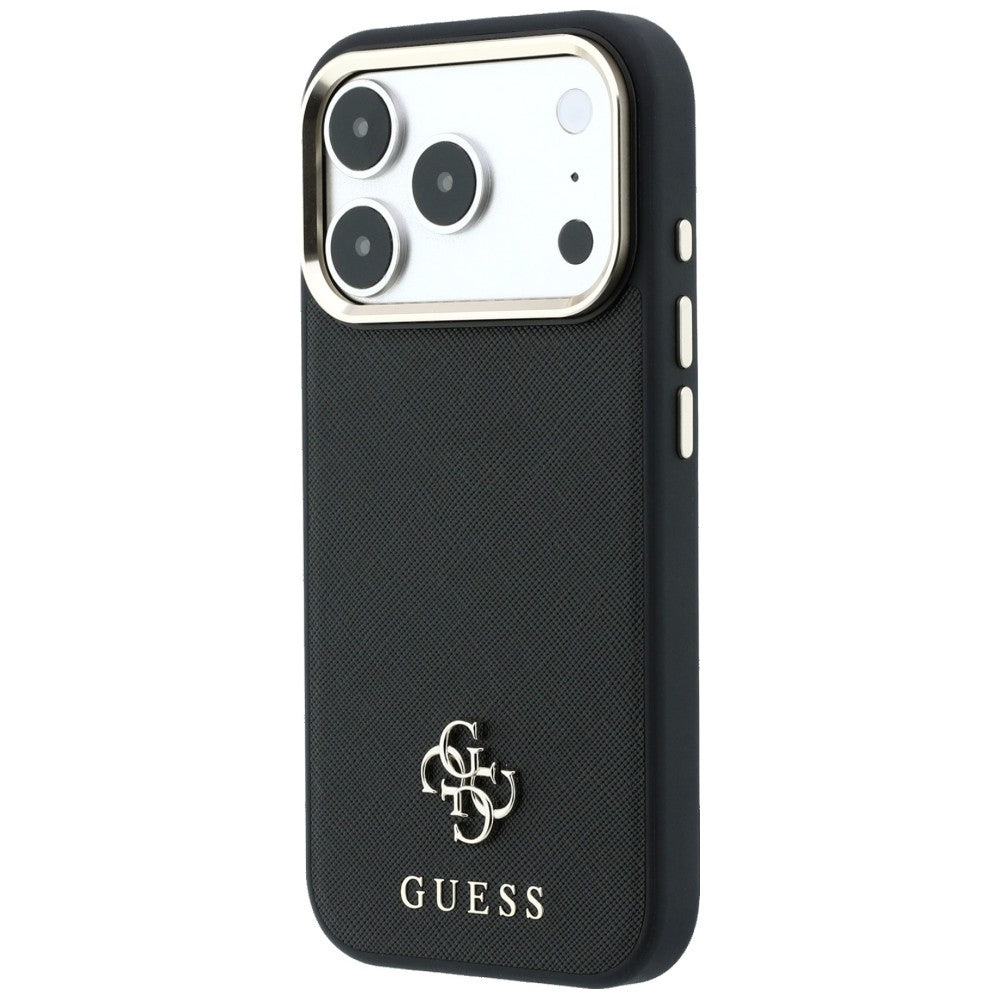 MagSafe futrola za Apple iPhone 18 Pro Max / 17 Pro Max, Guess, Saffiano Small 4G Classic, Crna
