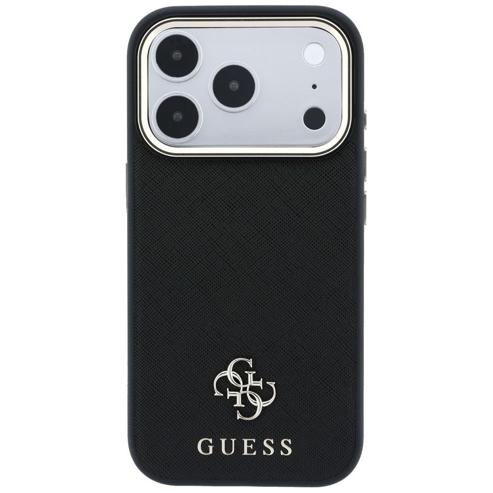 MagSafe futrola za Apple iPhone 18 Pro Max / 17 Pro Max, Guess, Saffiano Small 4G Classic, Crna