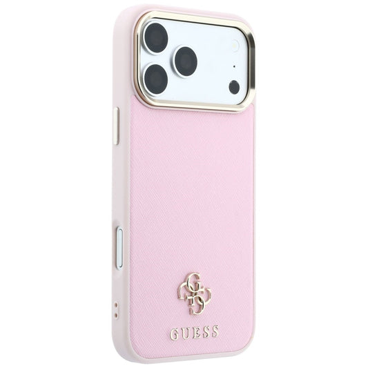 MagSafe futrola za Apple iPhone 18 Pro Max / 17 Pro Max, Guess, Saffiano Small 4G Classic, Roze