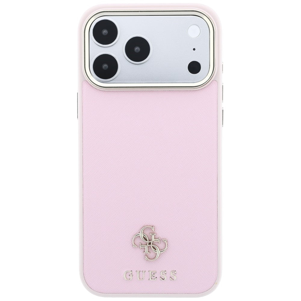 MagSafe futrola za Apple iPhone 18 Pro Max / 17 Pro Max, Guess, Saffiano Small 4G Classic, Roze