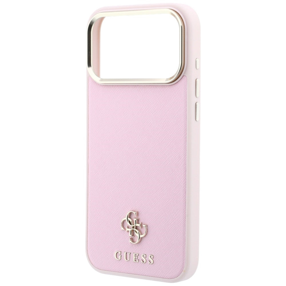MagSafe futrola za Apple iPhone 18 Pro Max / 17 Pro Max, Guess, Saffiano Small 4G Classic, Roze