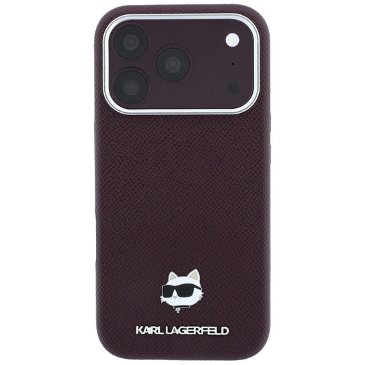MagSafe futrola za Apple iPhone 18 Pro Max / 17 Pro Max, Karl Lagerfeld, Grained Choupette Head, Bordo