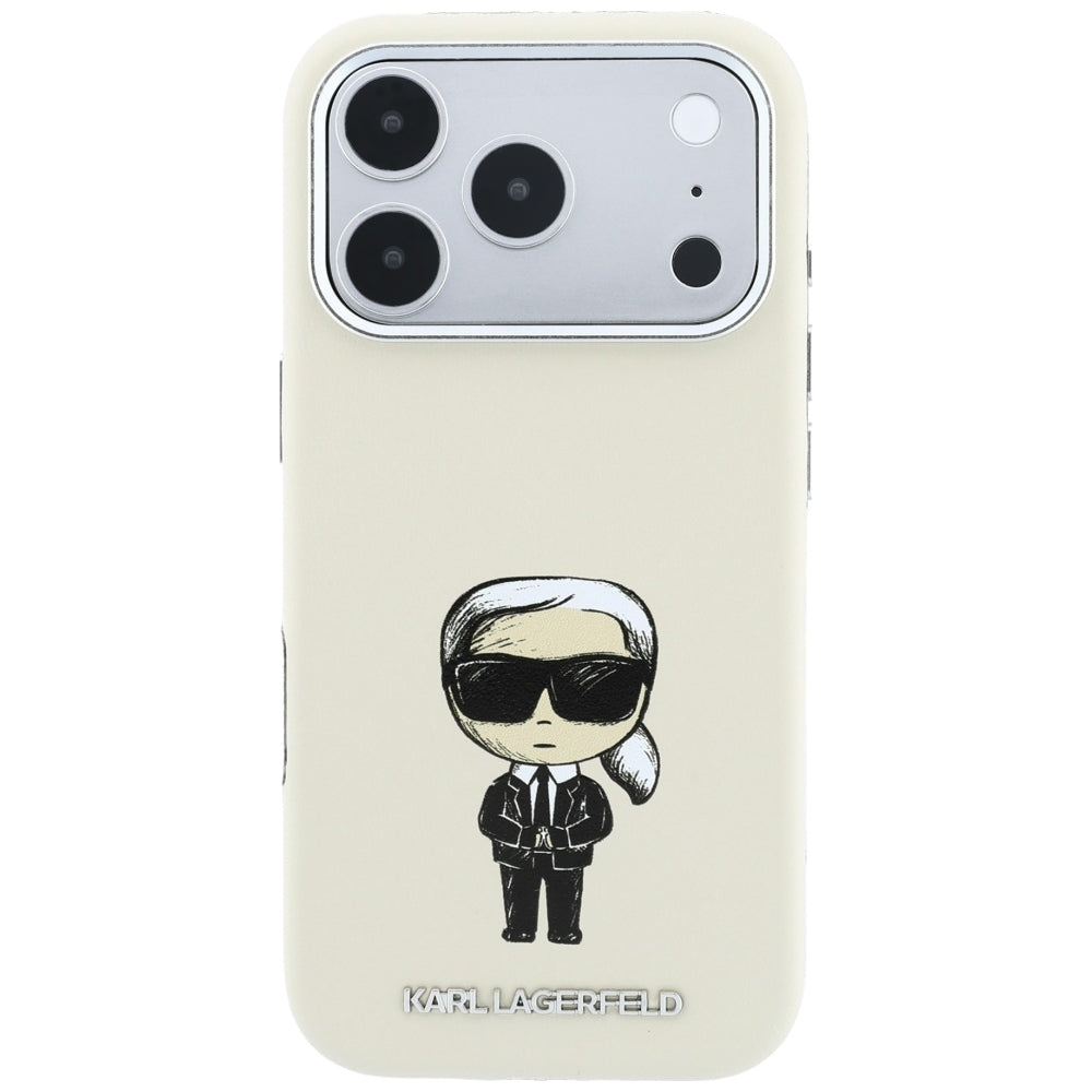MagSafe futrola za Apple iPhone 18 Pro Max / 17 Pro Max, Karl Lagerfeld, Ikonik Sketch, Bež