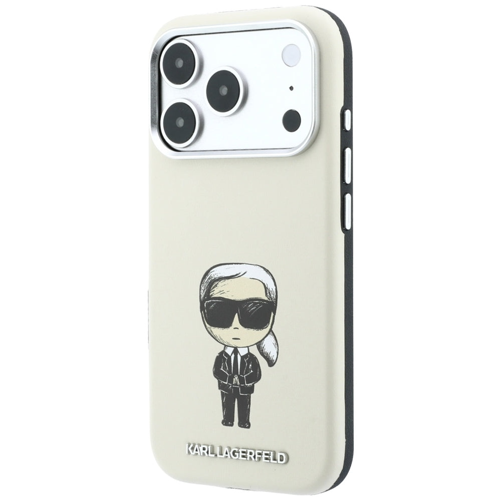 MagSafe futrola za Apple iPhone 18 Pro Max / 17 Pro Max, Karl Lagerfeld, Ikonik Sketch, Bež