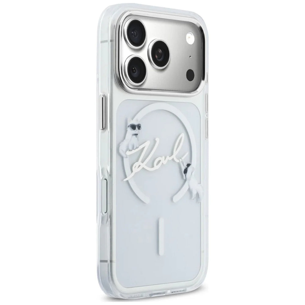 MagSafe futrola za Apple iPhone 18 Pro Max / 17 Pro Max, Karl Lagerfeld, IML Choupette Karl Script Logo, Providna