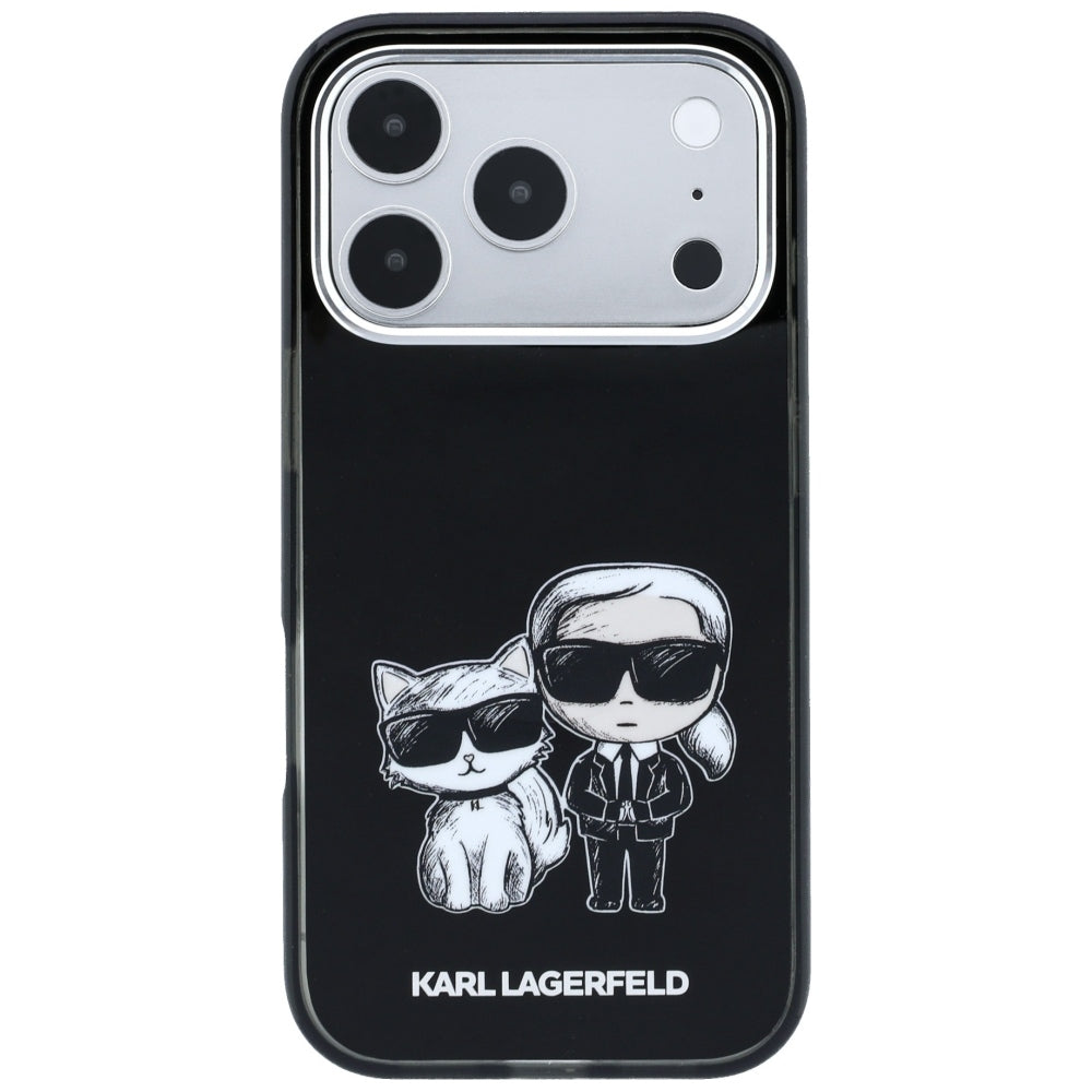 MagSafe futrola za Apple iPhone 18 Pro Max / 17 Pro Max, Karl Lagerfeld, IML KC Bodies Sketch Print, Crna