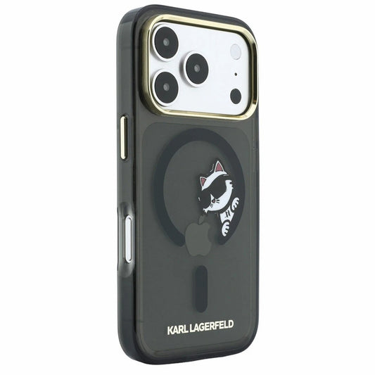MagSafe futrola za Apple iPhone 18 Pro Max / 17 Pro Max, Karl Lagerfeld, IML Peekaboo Print and Metal Frame, Crna
