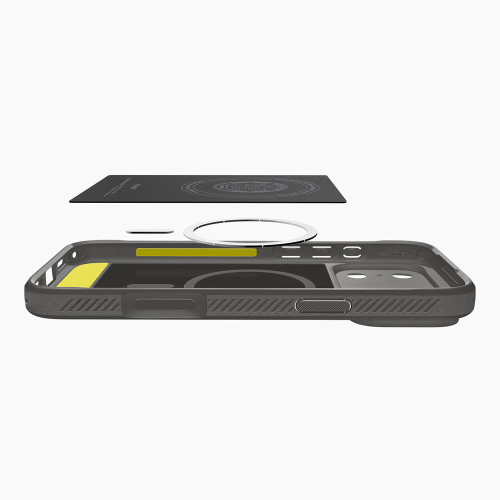MagSafe futrola za Apple iPhone 18 Pro Max / 17 Pro Max, Spigen, Rugged Armor, Siva ACS12110