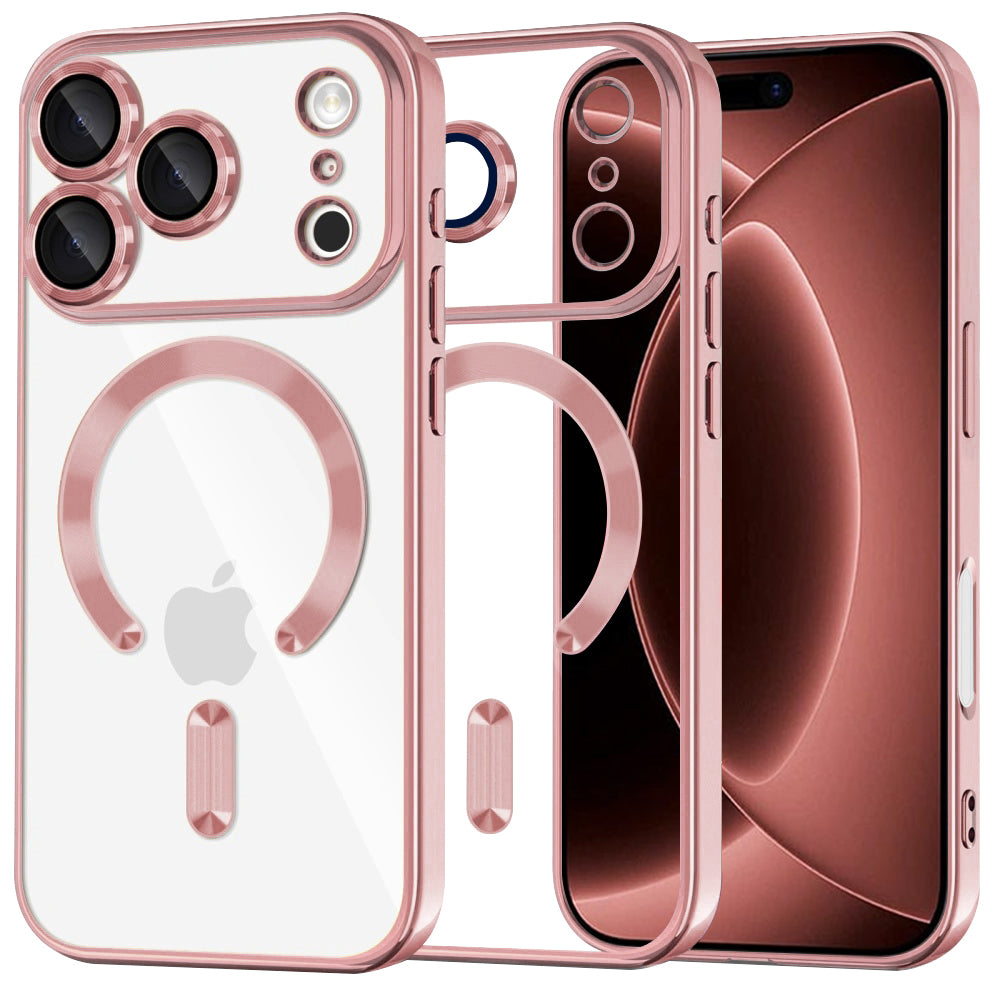 MagSafe futrola za Apple iPhone 18 Pro Max / 17 Pro Max, Techsuit, Luxury Crystal, Roze