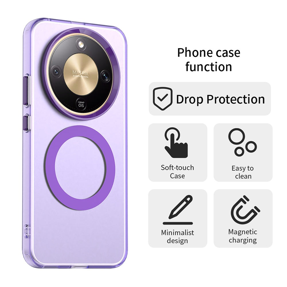 Futrola MagSafe za Honor Magic8 Lite, Techsuit, CandyCase, Ljubičasta