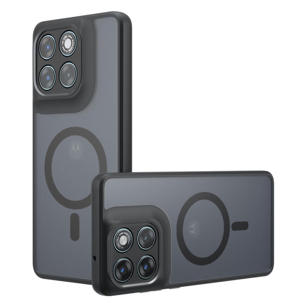 MagSafe futrola za Motorola Edge 70 Fusion, Techsuit, PureFrost, Crna Satenska
