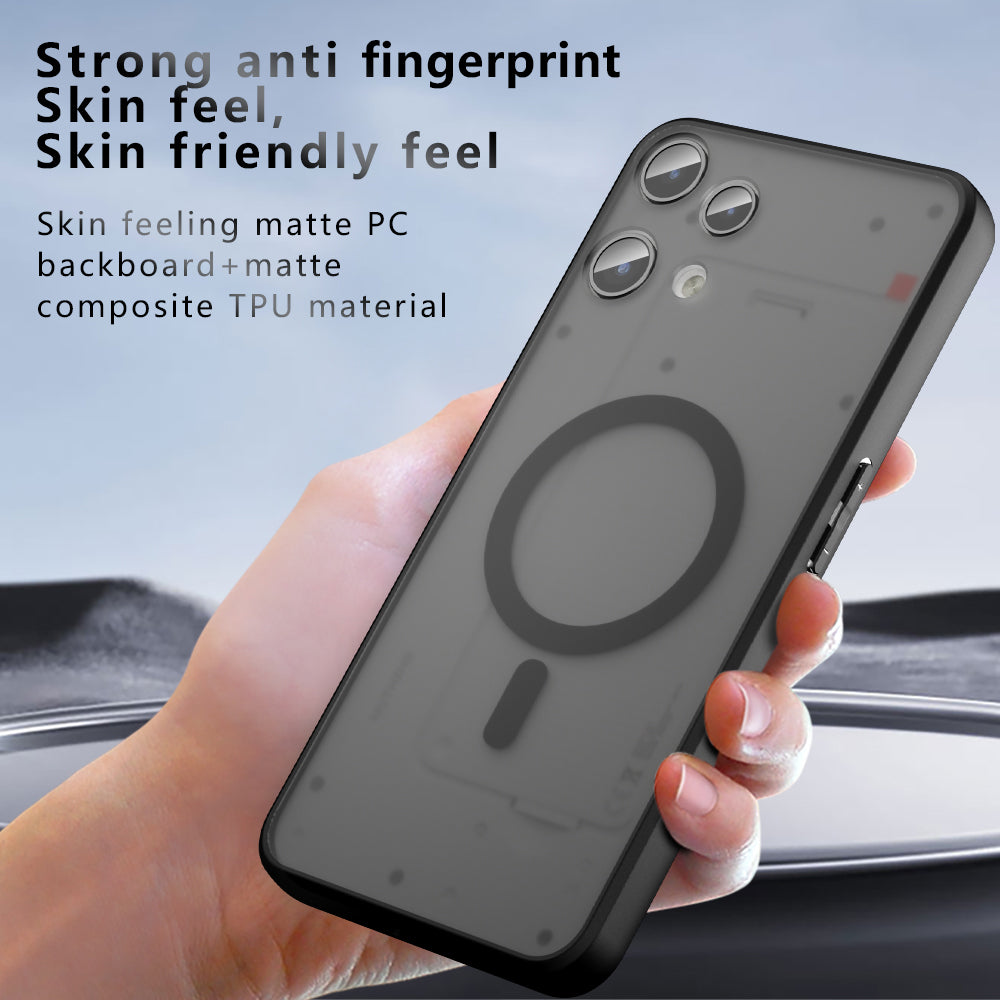 Futrola MagSafe za Nothing Phone (3a) Lite, Techsuit, PureFrost, Satin Crna
