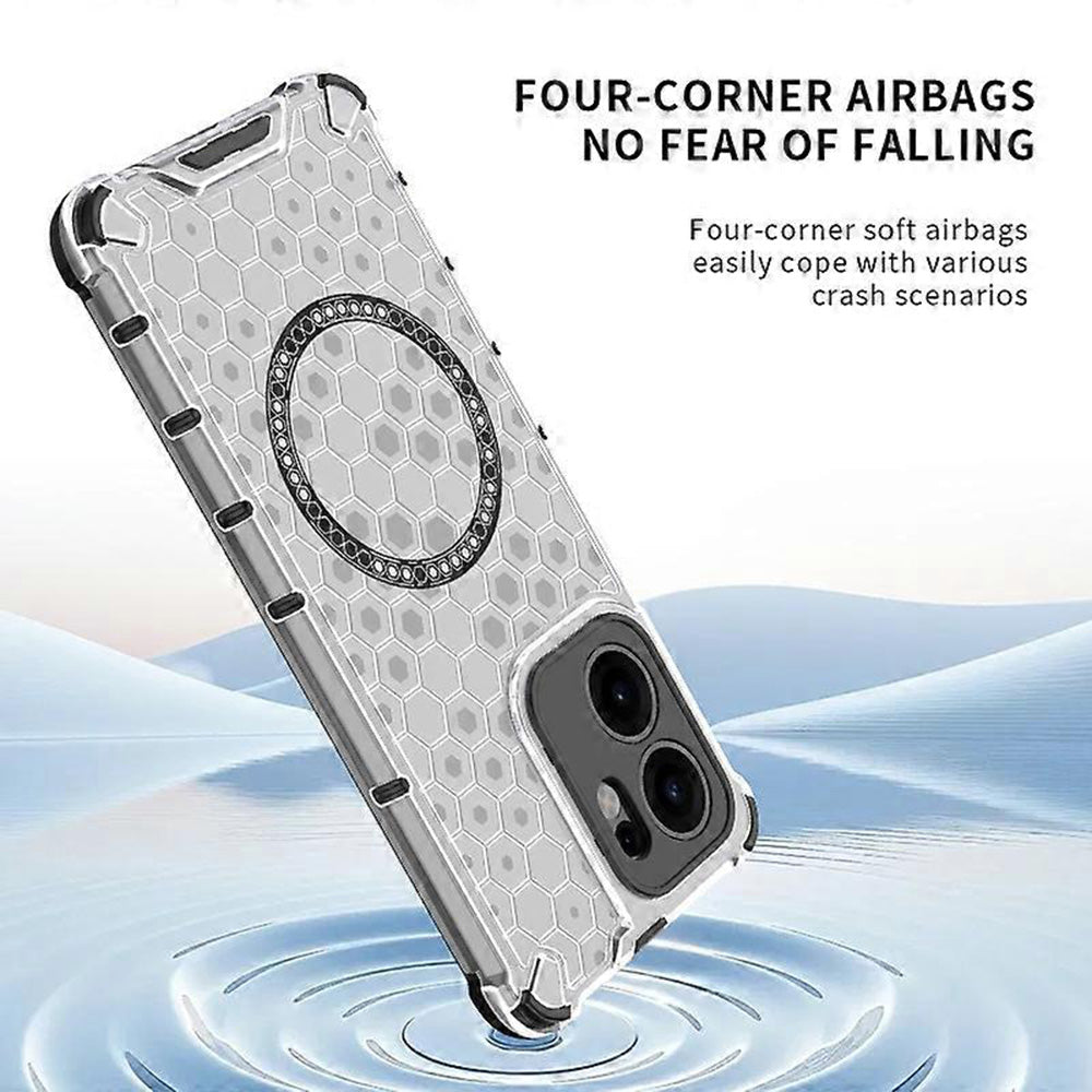 MagSafe futrola za Oppo Reno13 FS 5G / Reno13 F 4G / Reno13 F, Techsuit, HoneyComb Shield, Bela