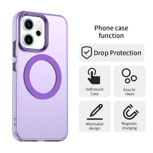 MagSafe futrola za Oppo Reno16 F / Reno16 FS, Techsuit, CandyCase, Ljubičasta