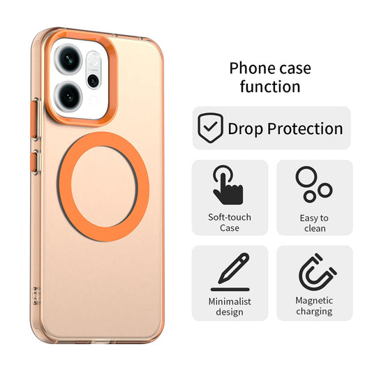 MagSafe futrola za Oppo Reno16 F / Reno16 FS, Techsuit, CandyCase, Narandžasta
