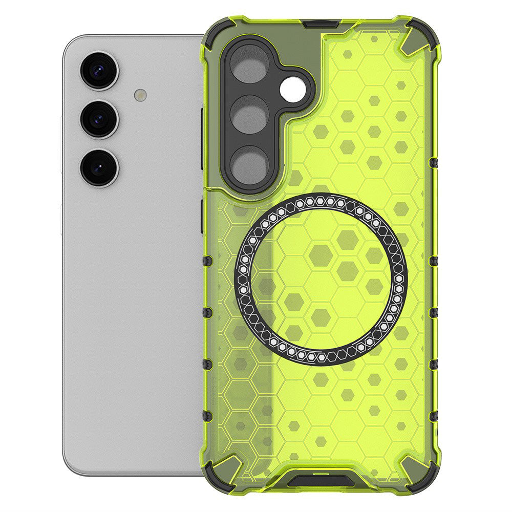 MagSafe futrola za Samsung Galaxy S25 S931, Techsuit, HoneyComb Shield, Zelena