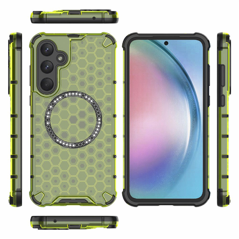 MagSafe futrola za Samsung Galaxy S25 S931, Techsuit, HoneyComb Shield, Zelena