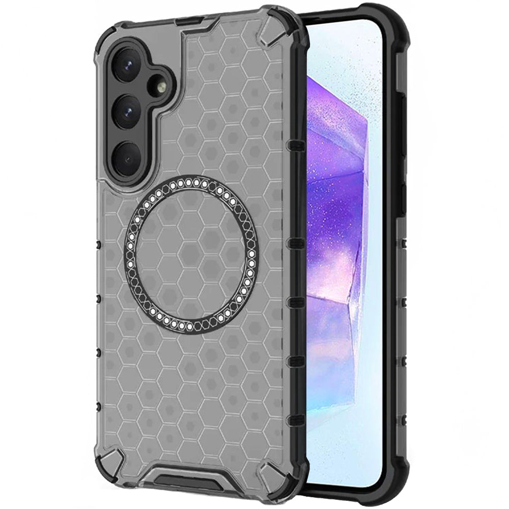 MagSafe futrola za Samsung Galaxy A55 5G A556, Techsuit, HoneyComb Shield, Crna