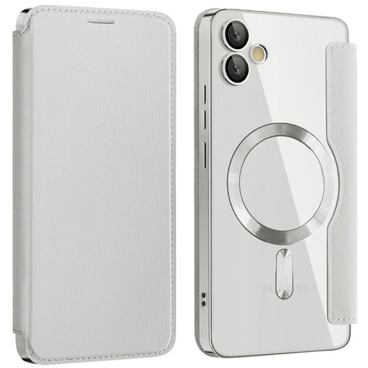 MagSafe futrola za Samsung Galaxy A05 A055, Techsuit, SmartMag Book, Siva
