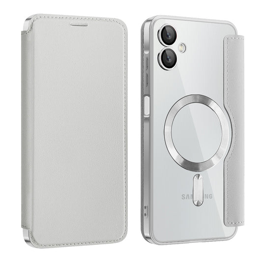 MagSafe futrola za Samsung Galaxy A06 A065, Techsuit, SmartMag Book, Siva