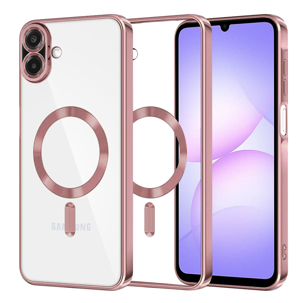 MagSafe futrola za Samsung Galaxy A07 4G A075, Techsuit, Luxury Crystal, Roze