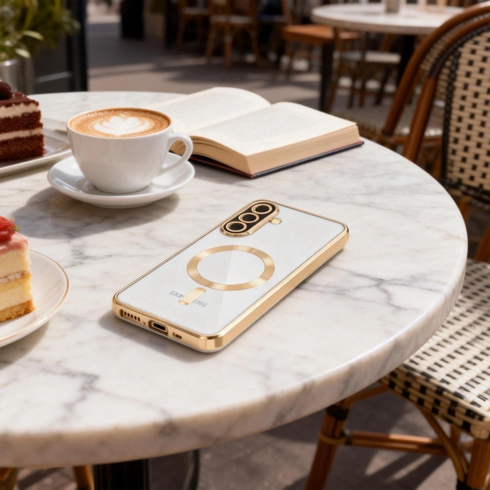 MagSafe futrola za Samsung Galaxy A27 5G, Techsuit, Luxury Crystal, Tamno Plava