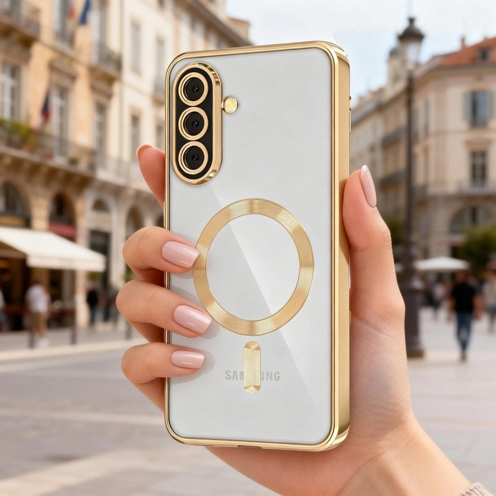 MagSafe futrola za Samsung Galaxy A27 5G, Techsuit, Luxury Crystal, Roze
