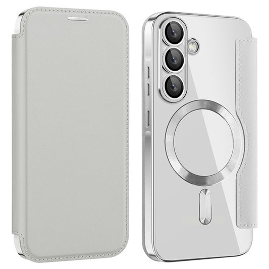 MagSafe futrola za Samsung Galaxy A36 A366, Techsuit, SmartMag Book, Siva