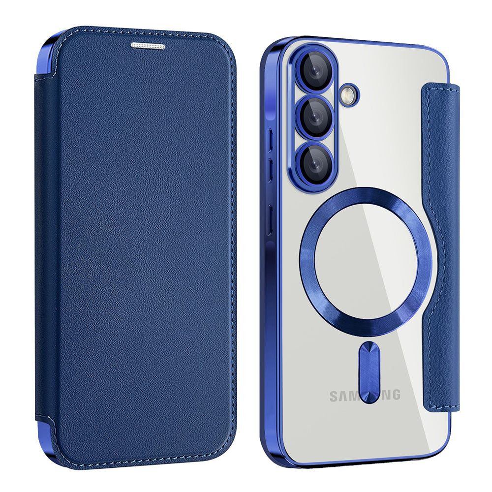 Futrola MagSafe za Samsung Galaxy A37 5G, Techsuit, SmartMag Book, Plava