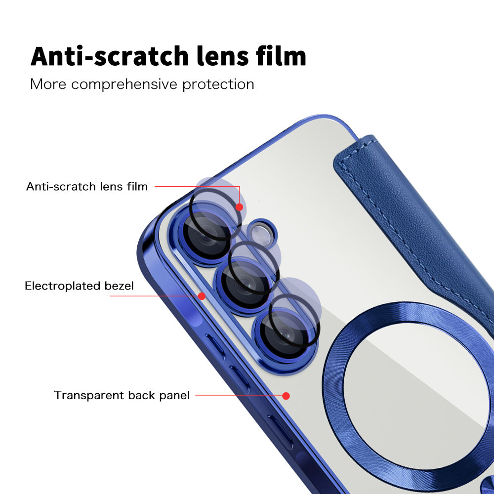 Futrola MagSafe za Samsung Galaxy A37 5G, Techsuit, SmartMag Book, Plava