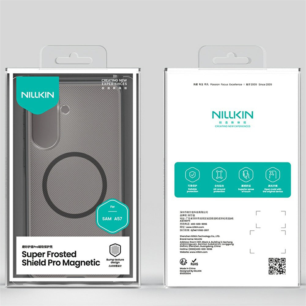 MagSafe futrola za Samsung Galaxy A57 5G, Nillkin, Super Shield Pro, Crna Providna Satenska