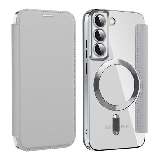 MagSafe futrola za Samsung Galaxy S22 5G S901, Techsuit, SmartMag Book, Siva