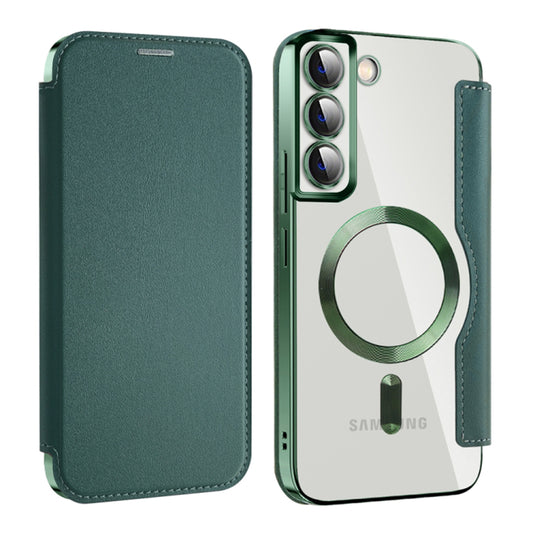 MagSafe futrola za Samsung Galaxy S22+ 5G S906, Techsuit, SmartMag Book, Zelena