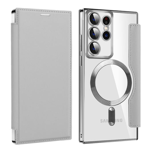 MagSafe futrola za Samsung Galaxy S22 Ultra 5G S908, Techsuit, SmartMag Book, Siva