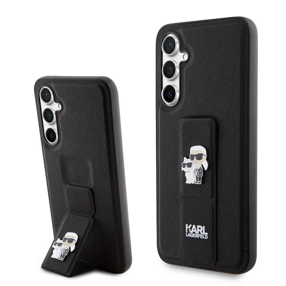 Futrola MagSafe za Samsung Galaxy S23 FE S711, Karl Lagerfeld, Saffiano Gripstand Karl & Choupette, Plava