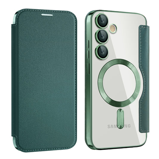 MagSafe futrola za Samsung Galaxy S23+ S916, Techsuit, SmartMag Book, Zelena