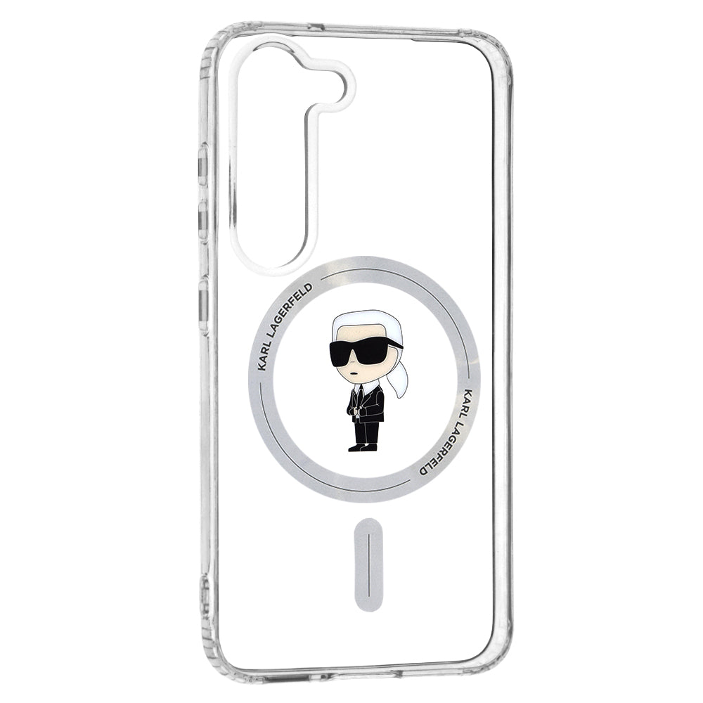 Futrola MagSafe za Samsung Galaxy S23 S911, Karl Lagerfeld, IML Ikonik Karl, Providna
