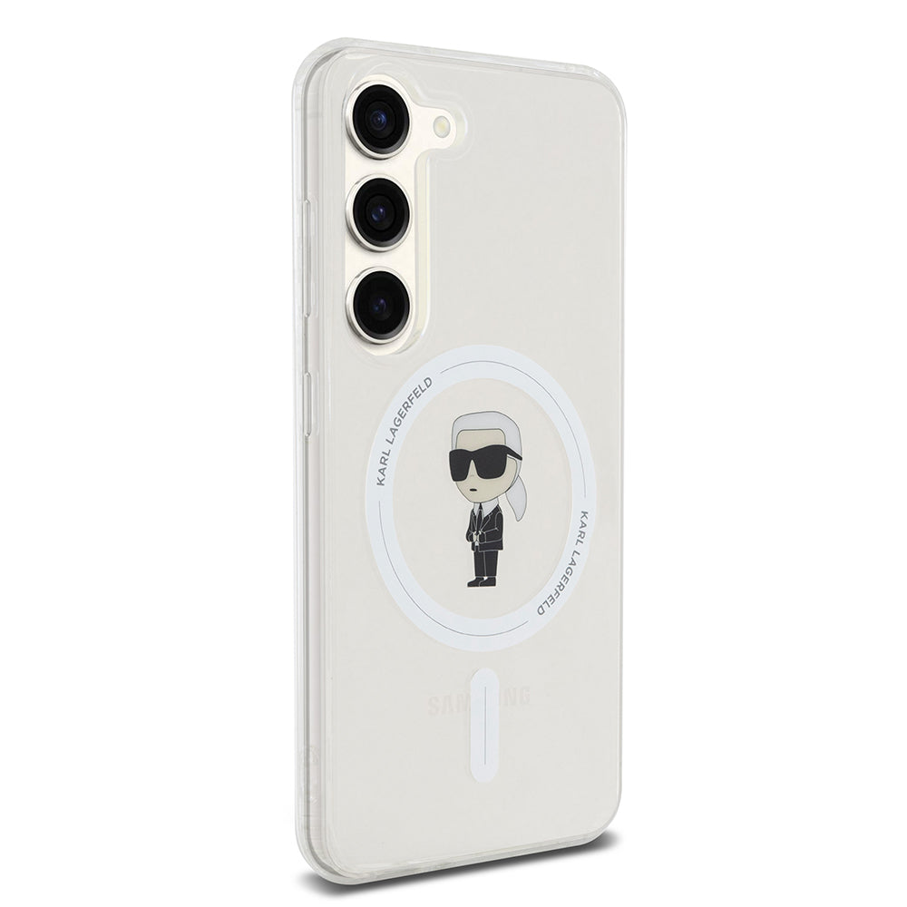Futrola MagSafe za Samsung Galaxy S23 S911, Karl Lagerfeld, IML Ikonik Karl, Providna