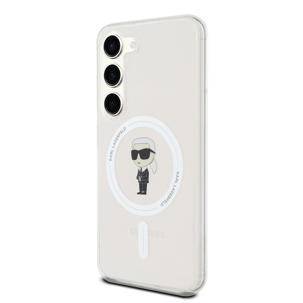 Futrola MagSafe za Samsung Galaxy S23 S911, Karl Lagerfeld, IML Ikonik Karl, Providna
