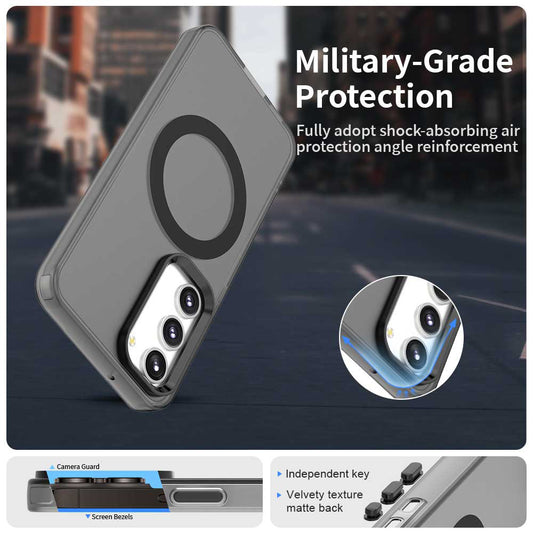 MagSafe futrola za Samsung Galaxy S23 S911, Techsuit, CandyCase, Crna