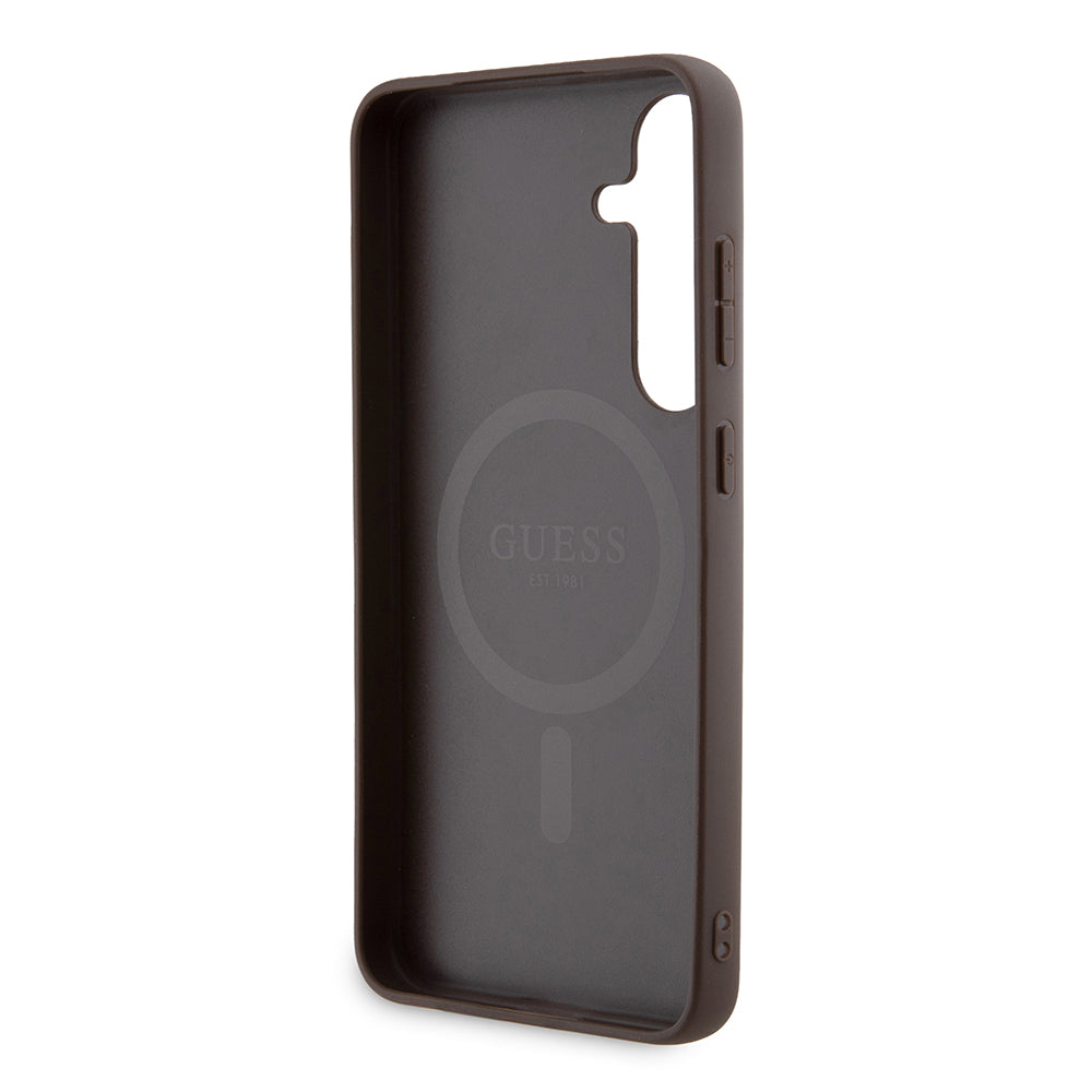 Futrola MagSafe za Samsung Galaxy S24+ S926, Guess, 4G Collection, Braon