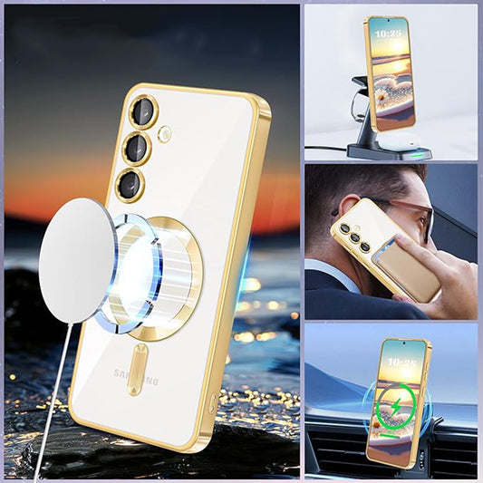 MagSafe futrola za Samsung Galaxy S24+ S926, Techsuit, Luxury Crystal, Roze