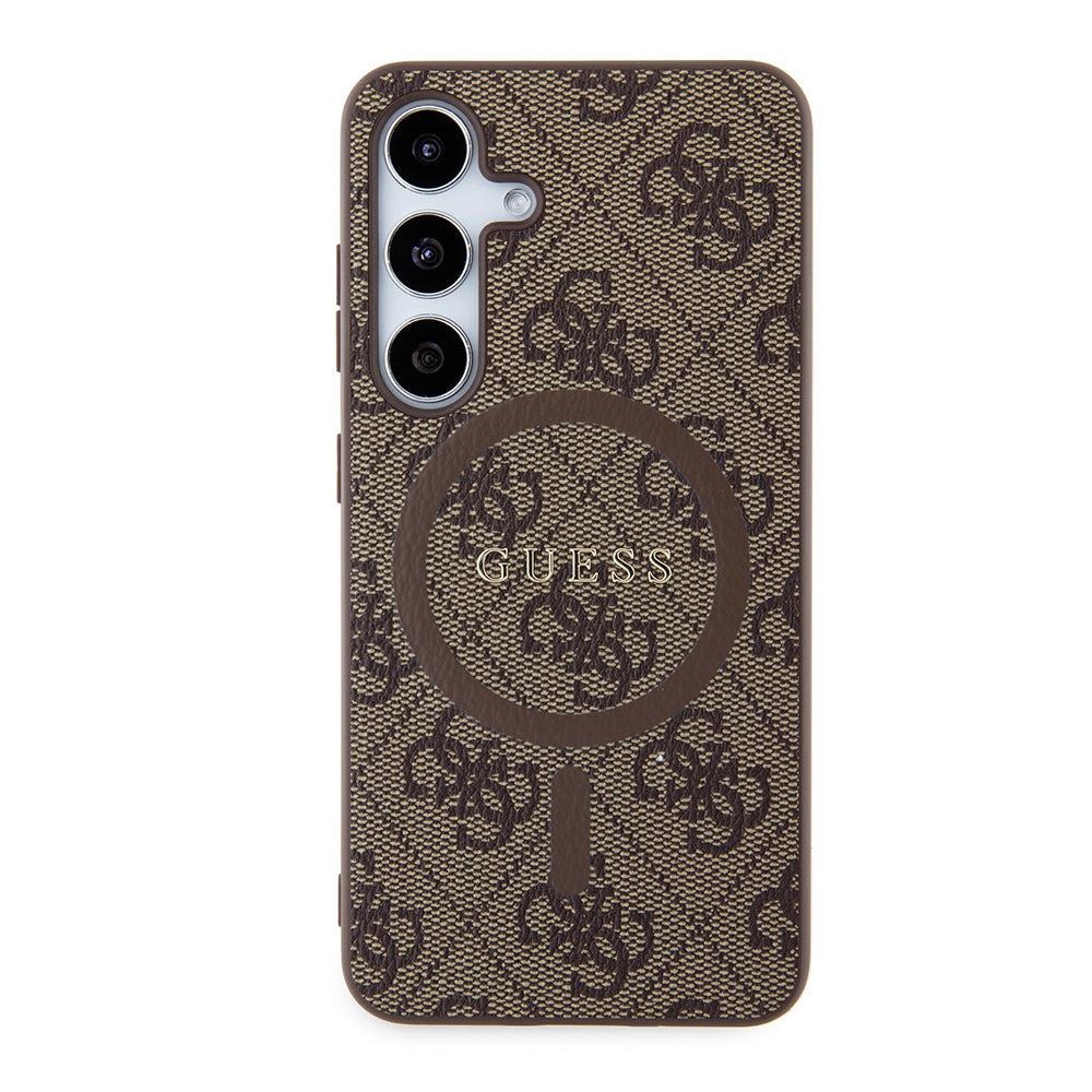 Futrola MagSafe za Samsung Galaxy S24 S921, Guess, 4G Collection, Braon