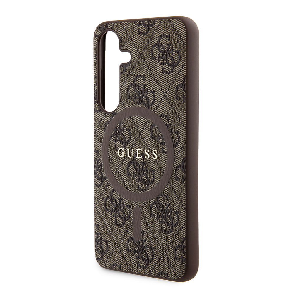 Futrola MagSafe za Samsung Galaxy S24 S921, Guess, 4G Collection, Braon