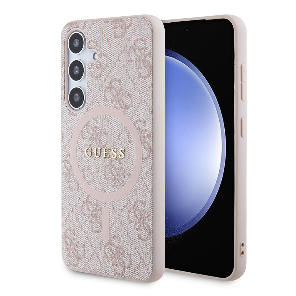 Futrola MagSafe za Samsung Galaxy S24 S921, Guess, 4G Collection, Roze