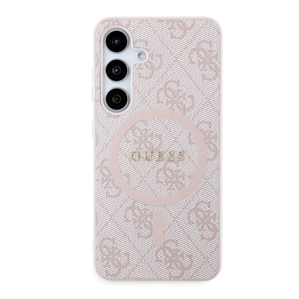 Futrola MagSafe za Samsung Galaxy S24 S921, Guess, 4G Collection, Roze