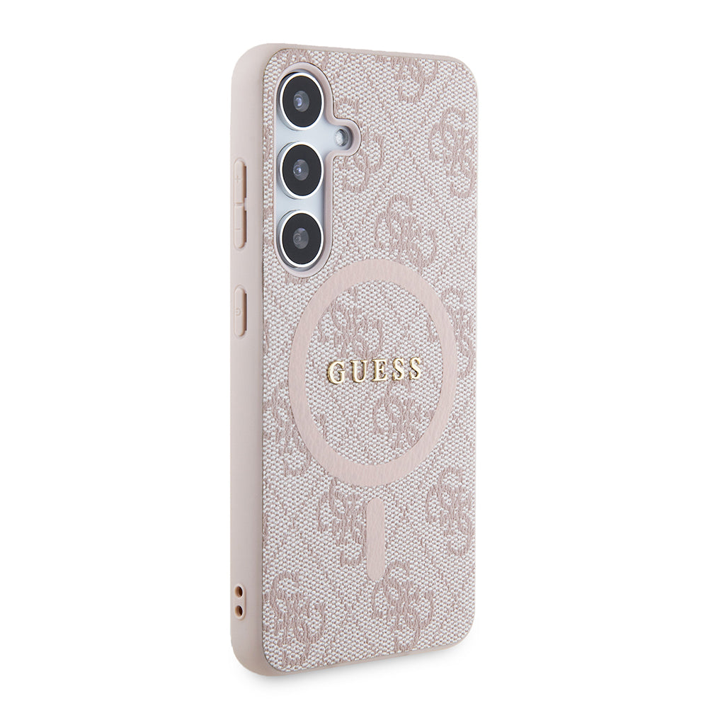 Futrola MagSafe za Samsung Galaxy S24 S921, Guess, 4G Collection, Roze