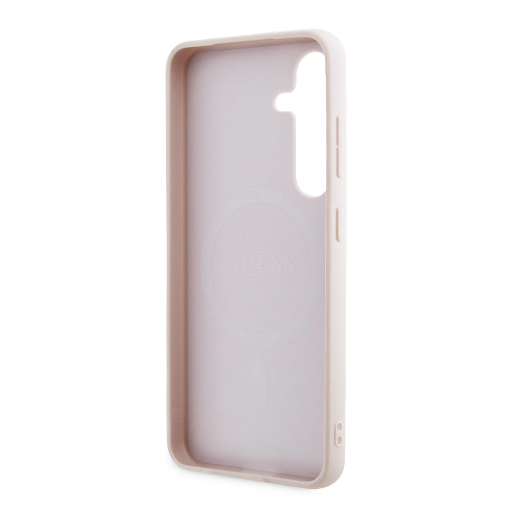 Futrola MagSafe za Samsung Galaxy S24 S921, Guess, 4G Collection, Roze
