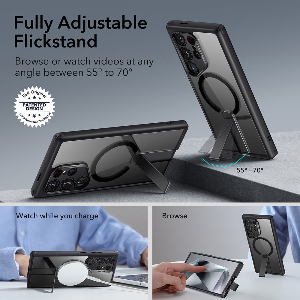 Futrola MagSafe za Samsung Galaxy S24 Ultra S928, ESR, Boost Flickstand, Crno Providna