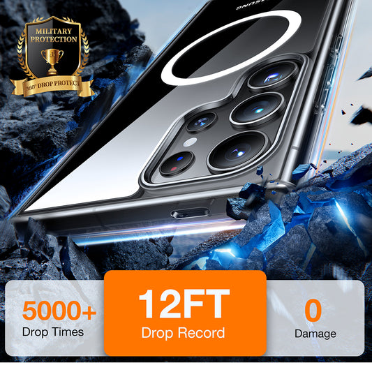 Futrola MagSafe za Samsung Galaxy S24 Ultra S928, Torras, Diamond, Transparentna